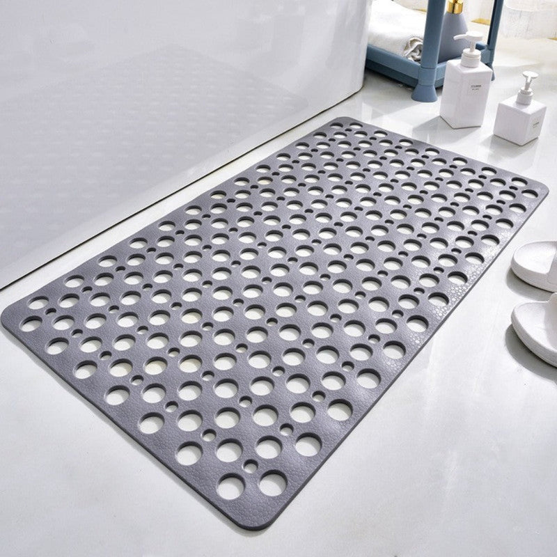 Non-slip water-draining shower mat