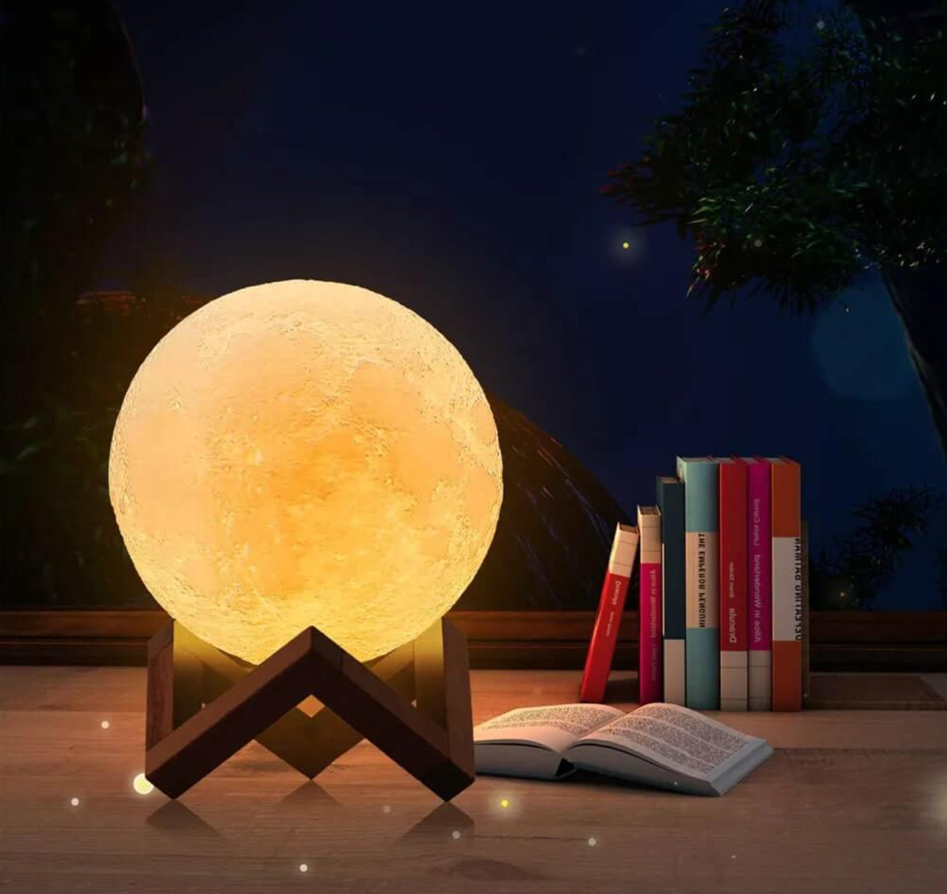 Japandi måne bordslampa bild 8