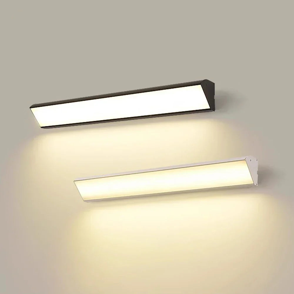 Modern minimalistisk LED linjär utomhus vävägglampa bild 5