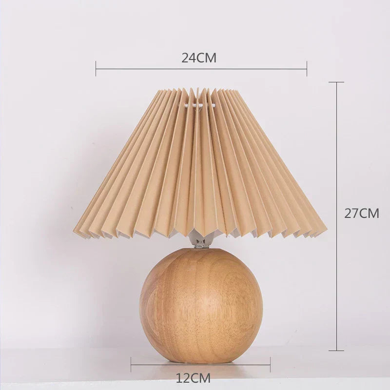 Minimalistisk vintage plisserad skärm bordslampa bild 18