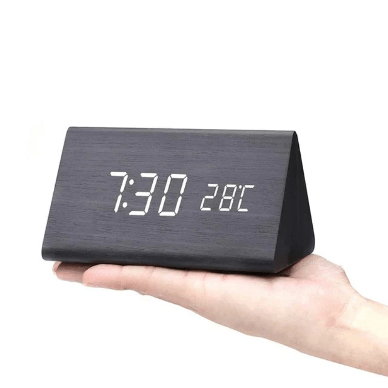 Triangulär bord klocka med LED Display bild 14