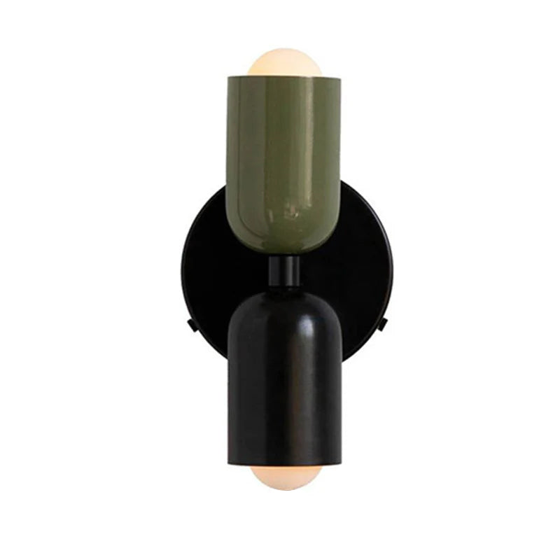 Modern nordisk dubbel vävägglampa bild 24