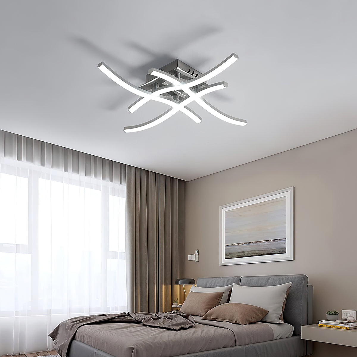 Modern plafond LED taklampa bild 2
