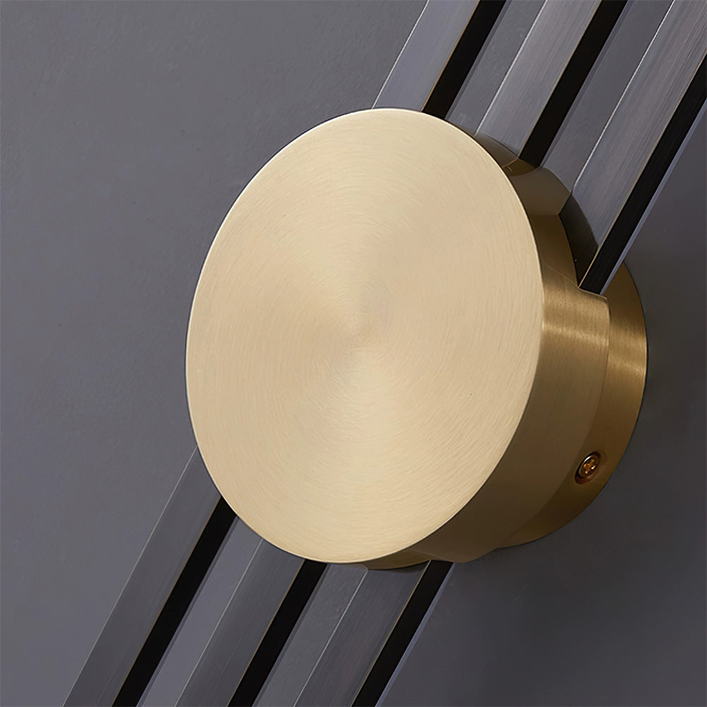Svart och guld linjär vävägglampa för modern inomhus Lighting bild 6