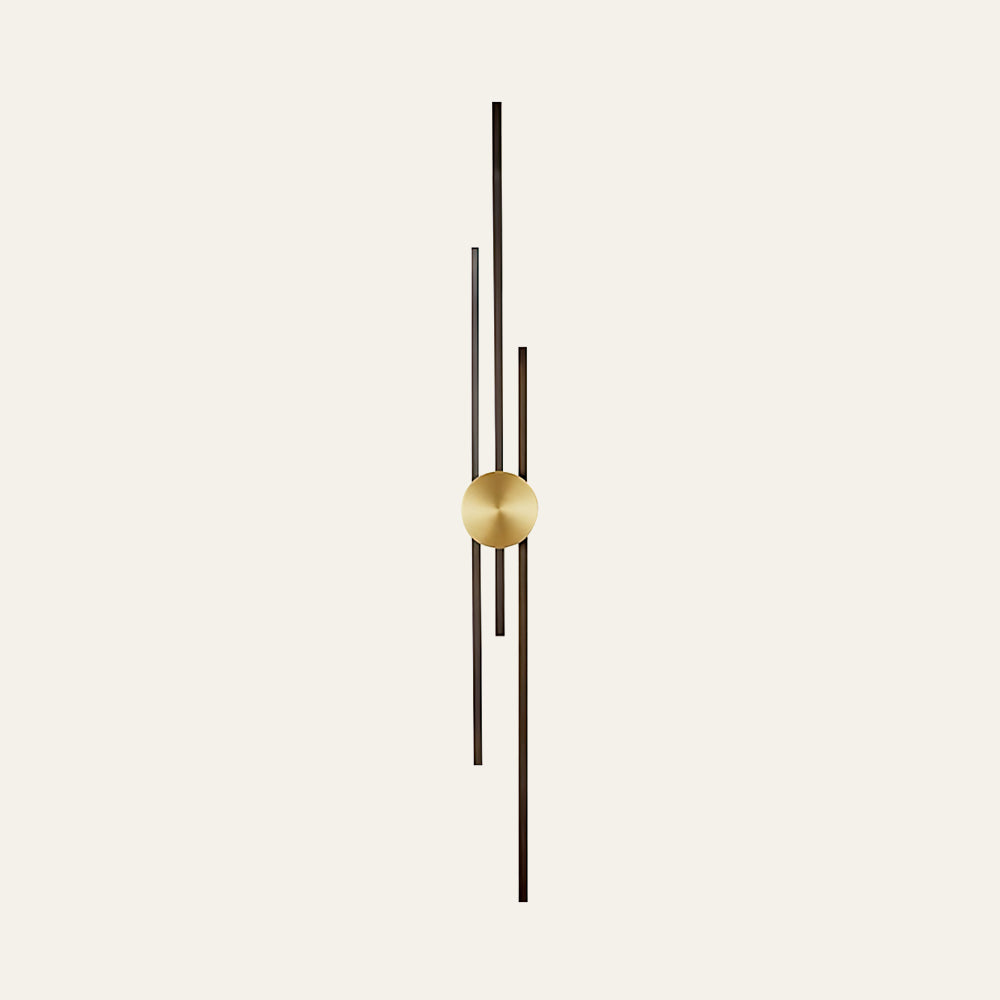 Svart och guld linjär vävägglampa för modern inomhus Lighting bild 5