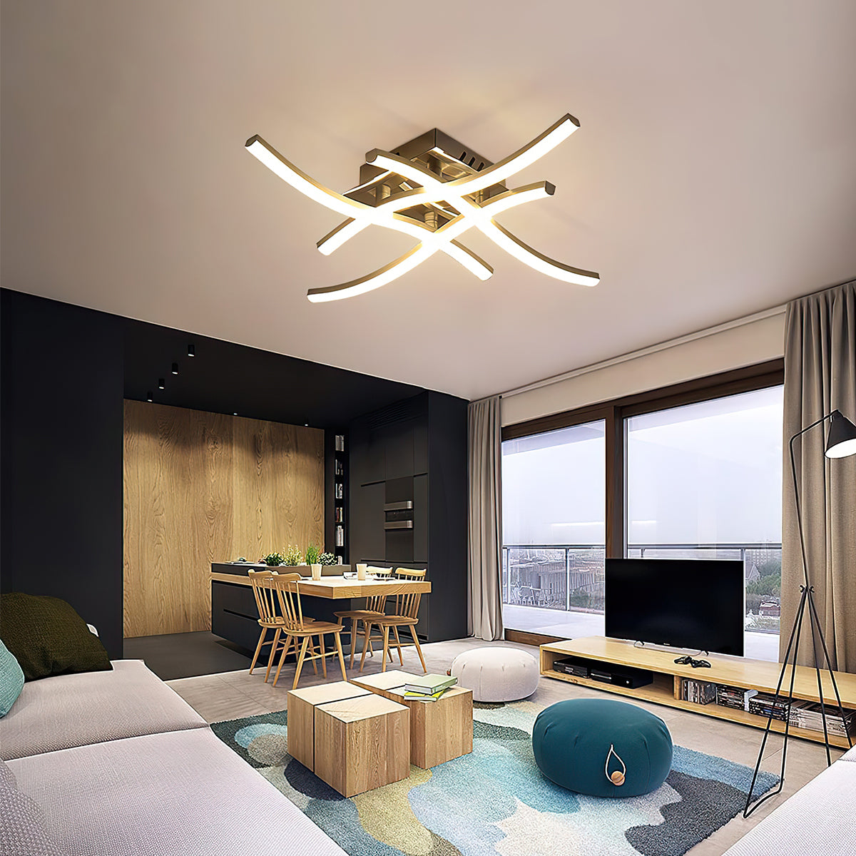 Modern plafond LED taklampa bild 4