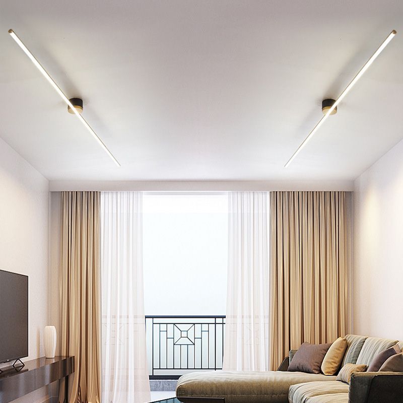 Modern linjär LED Semi plafondtaklampa bild 7