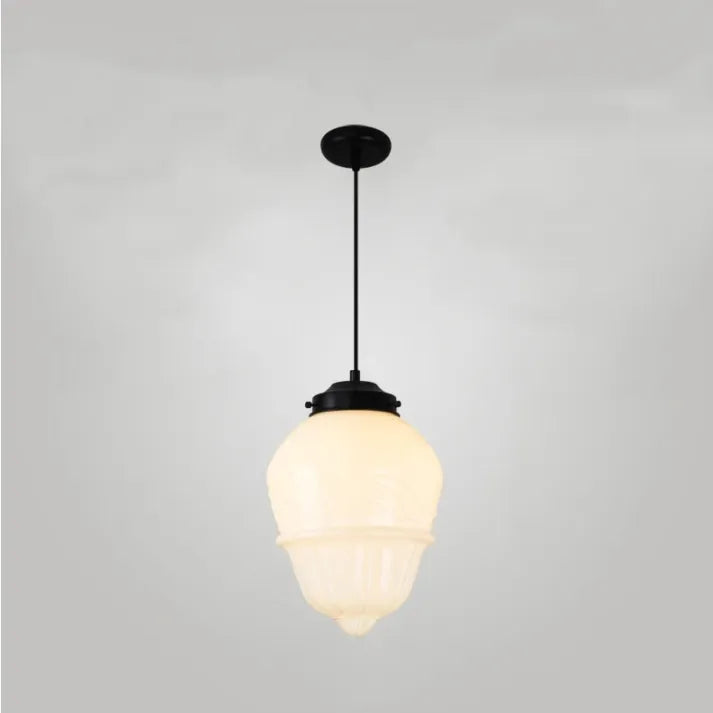 Mid Century Art Deco pendellampa med geometrisk skärm bild 8