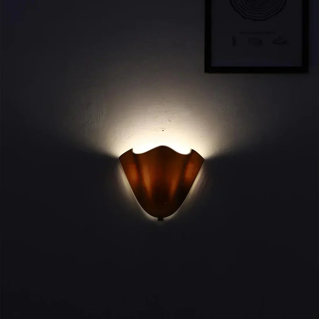 Art Deco LED-vävägglampa med vintagekänsla och snäckinspirerad form bild 9
