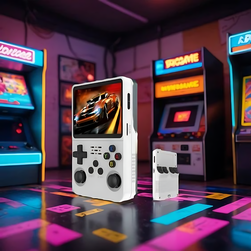Handheld retro Gaming Console med HD Screen och uppladdningsbar Battery bild 3