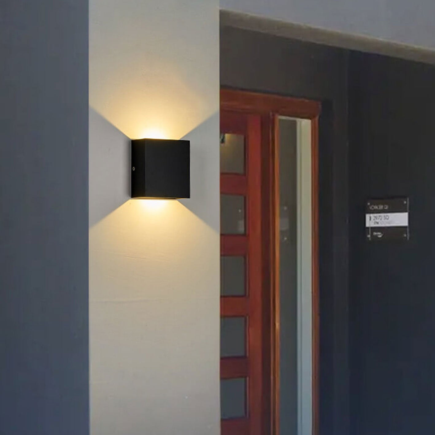 Minimalistisk smart LED vävägglampa för utomhus Use bild 2