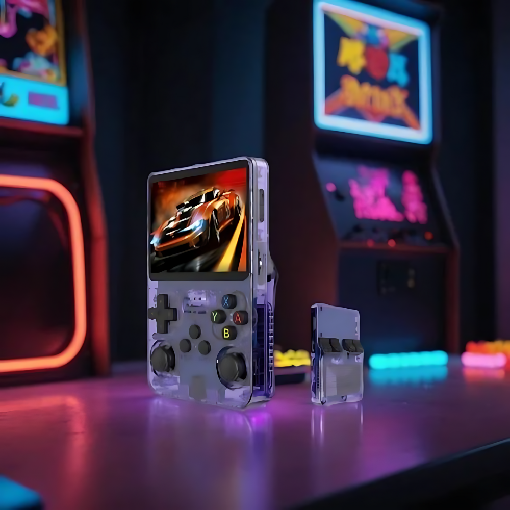 Handheld retro Gaming Console med HD Screen och uppladdningsbar Battery bild 2