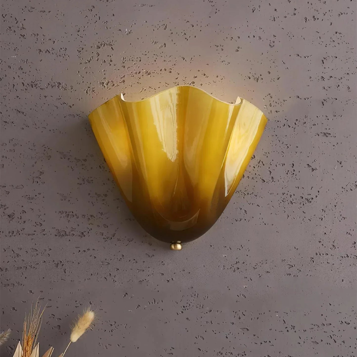 Art Deco LED-vävägglampa med vintagekänsla och snäckinspirerad form bild 7