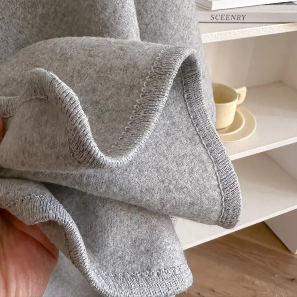 Stickad Poncho Shawl kappa bild 10