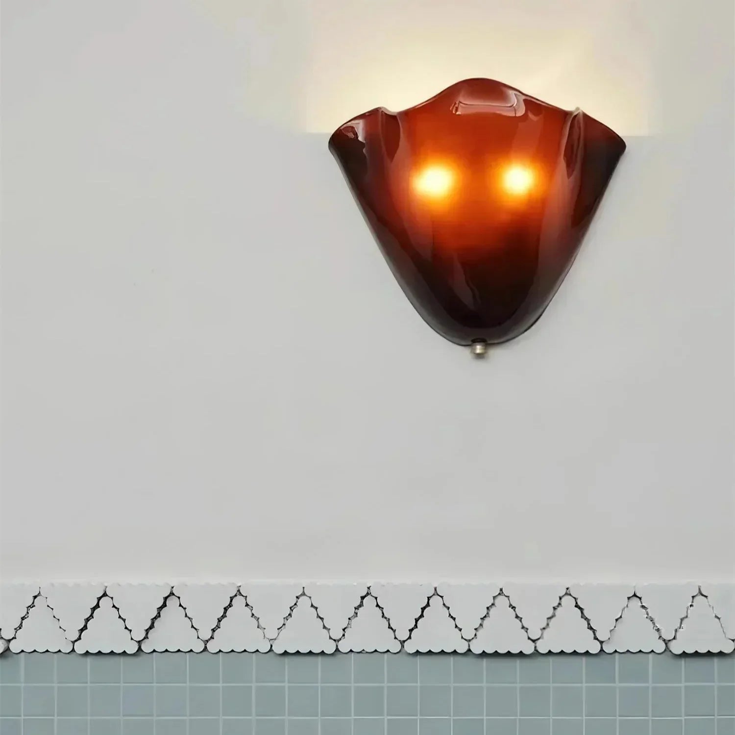 Art Deco LED-vävägglampa med vintagekänsla och snäckinspirerad form bild 6