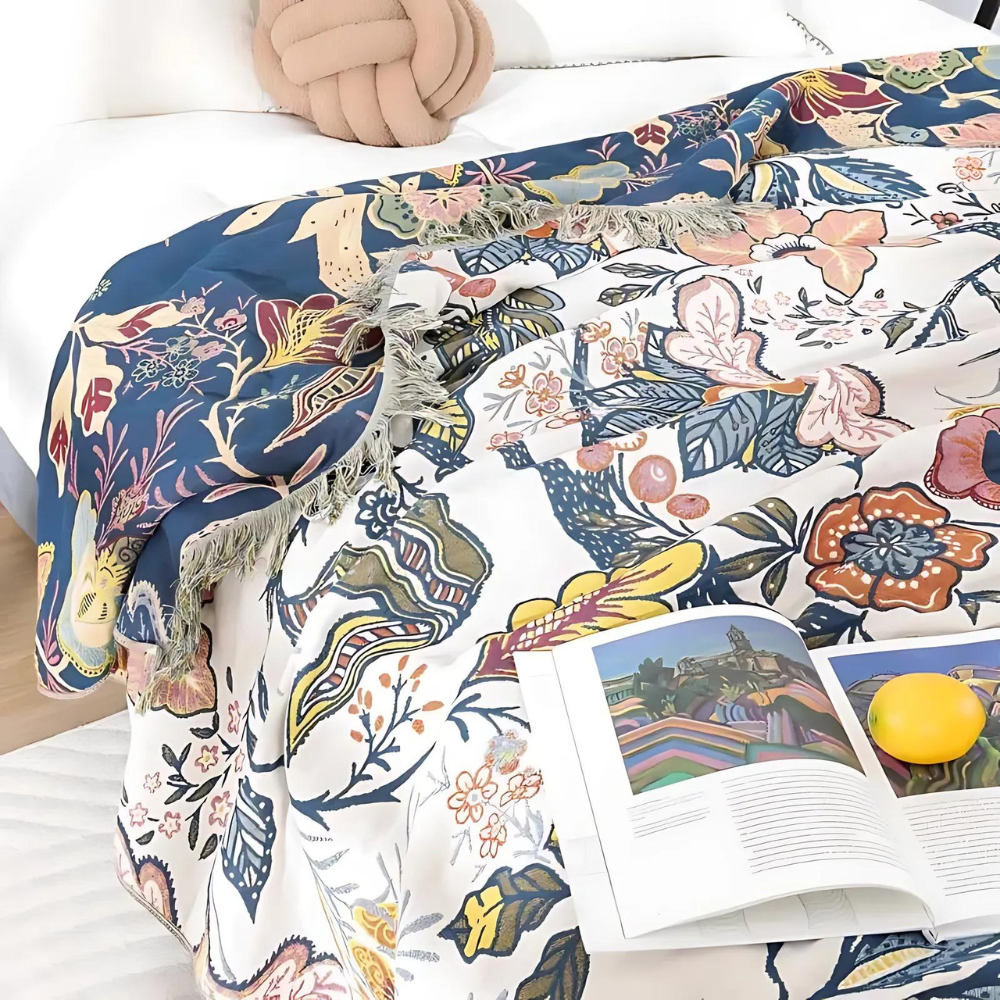 Rustik stilren boho-pläd med mönster bild 6