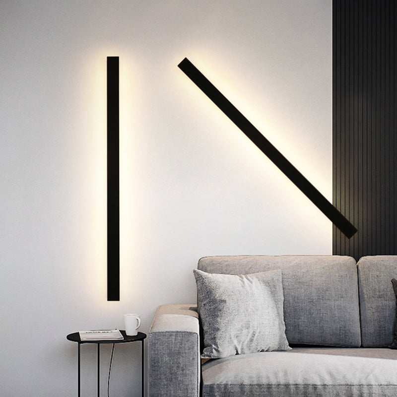 Linjär minimalistisk LED utomhus vävägglampa bild 9