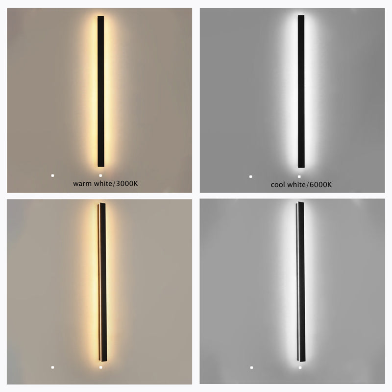 Linjär minimalistisk LED utomhus vävägglampa bild 13