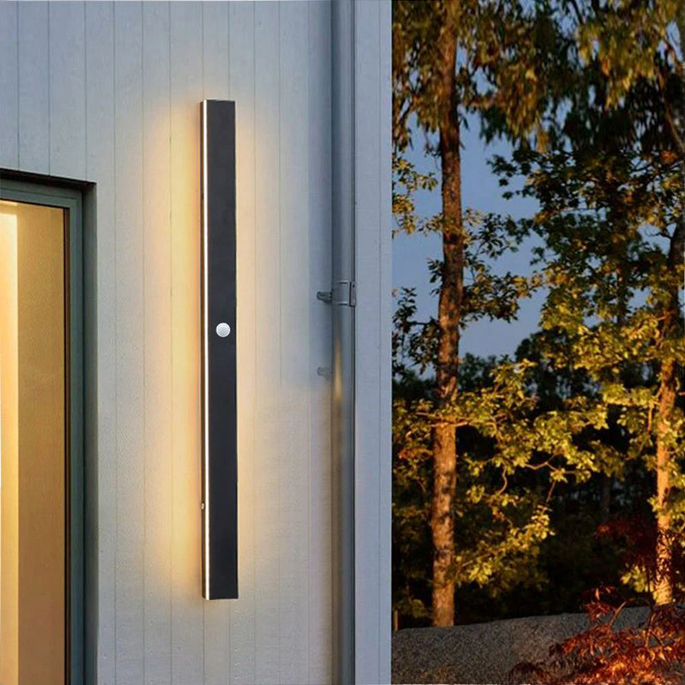 Linjär minimalistisk LED utomhus vävägglampa bild 14