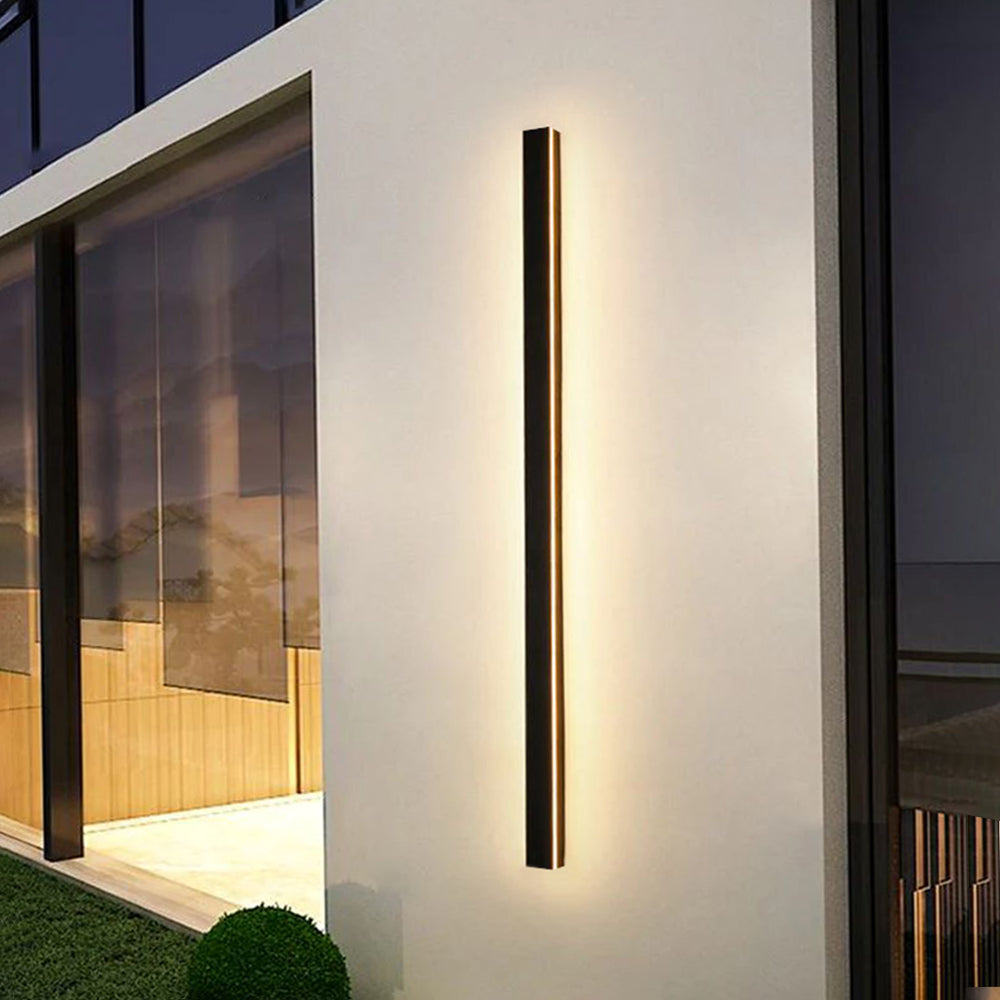 Linjär minimalistisk LED utomhus vävägglampa bild 2