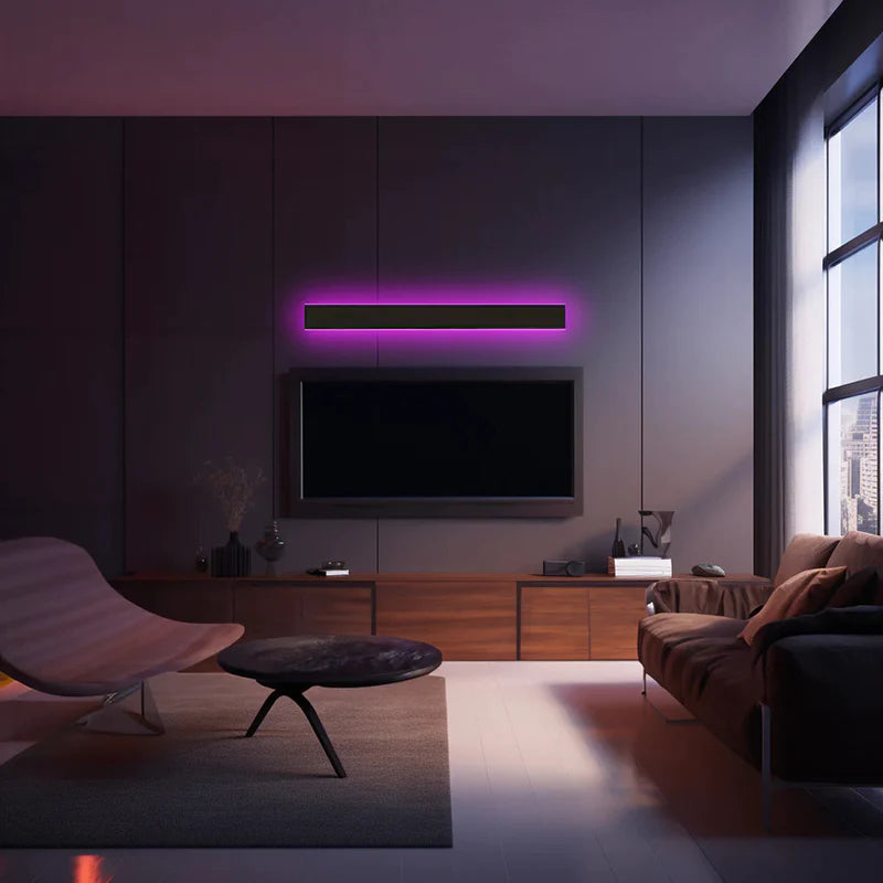 Linjär minimalistisk LED utomhus vävägglampa bild 19