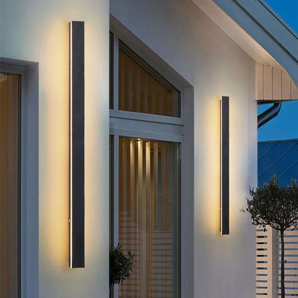 Linjär minimalistisk LED utomhus vävägglampa bild 20