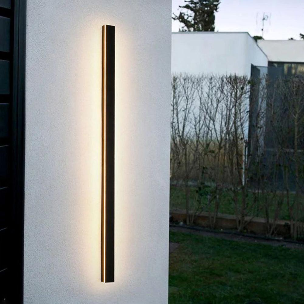 Linjär minimalistisk LED utomhus vävägglampa bild 22