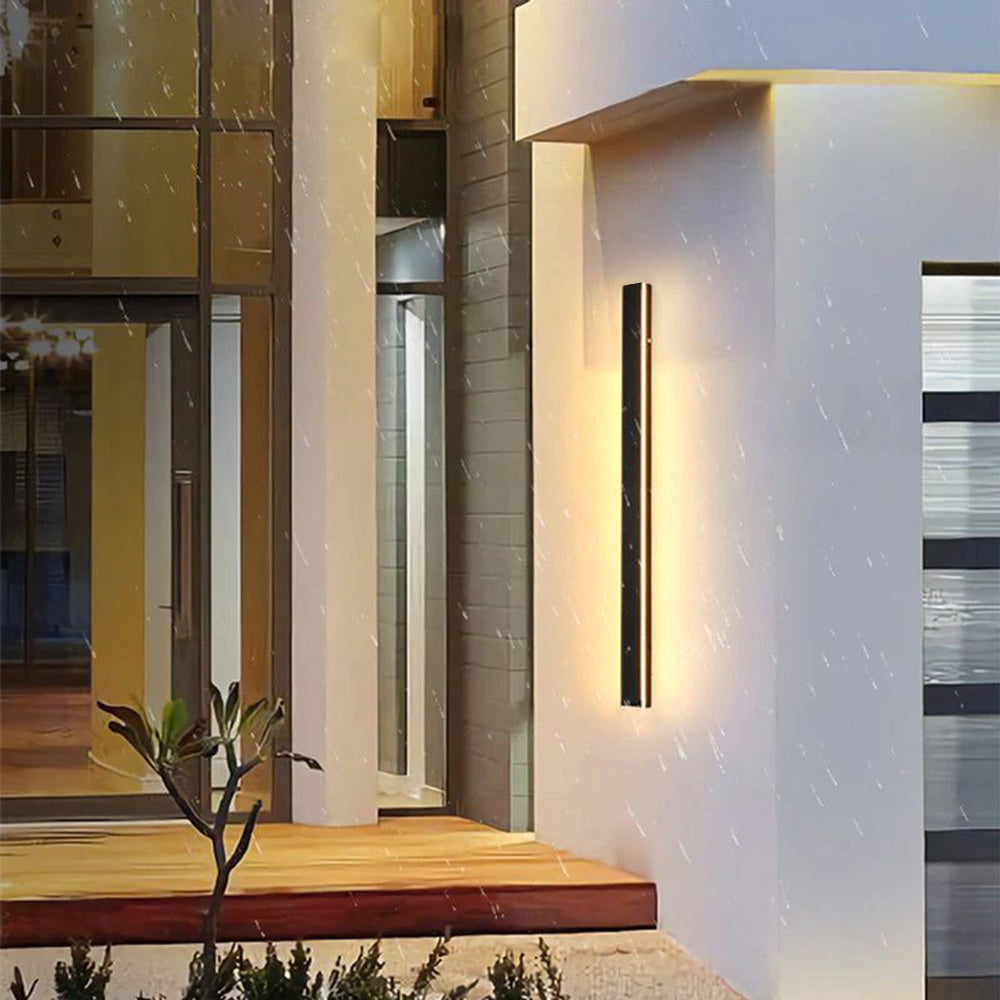 Linjär minimalistisk LED utomhus vävägglampa bild 23