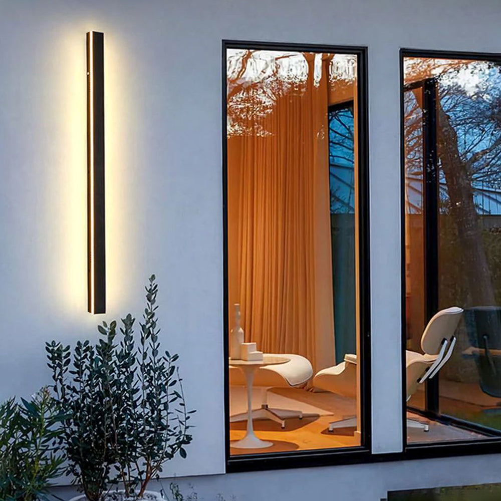 Linjär minimalistisk LED utomhus vävägglampa bild 26