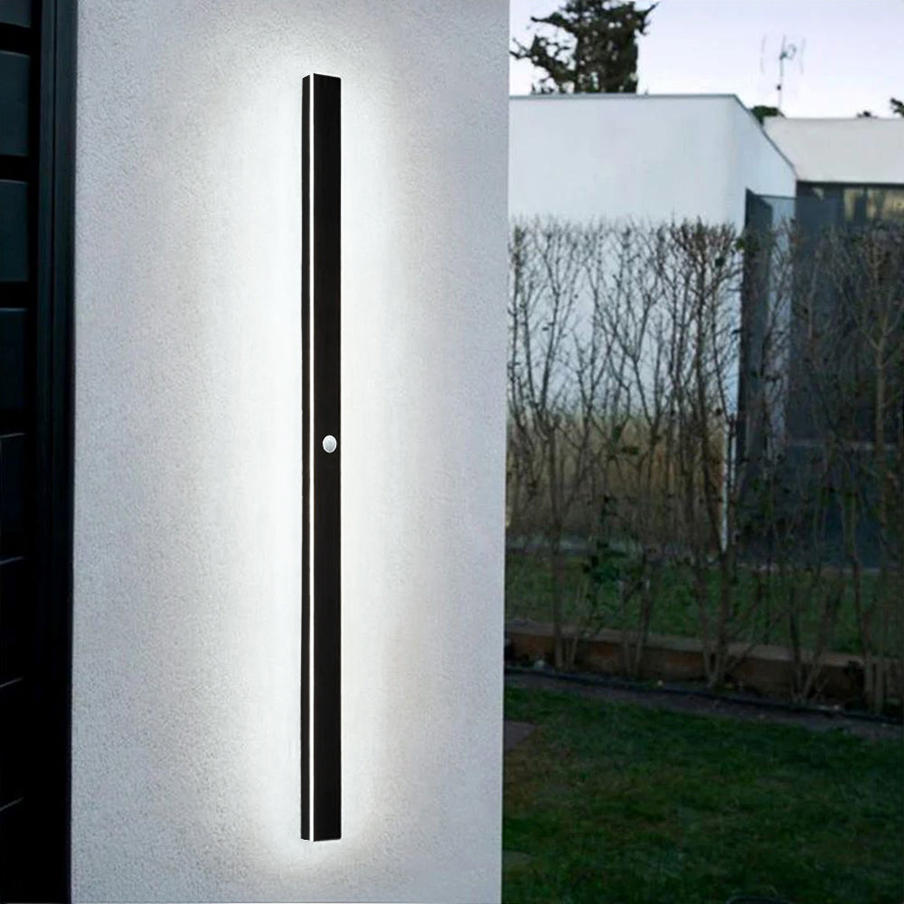Linjär minimalistisk LED utomhus vävägglampa bild 27