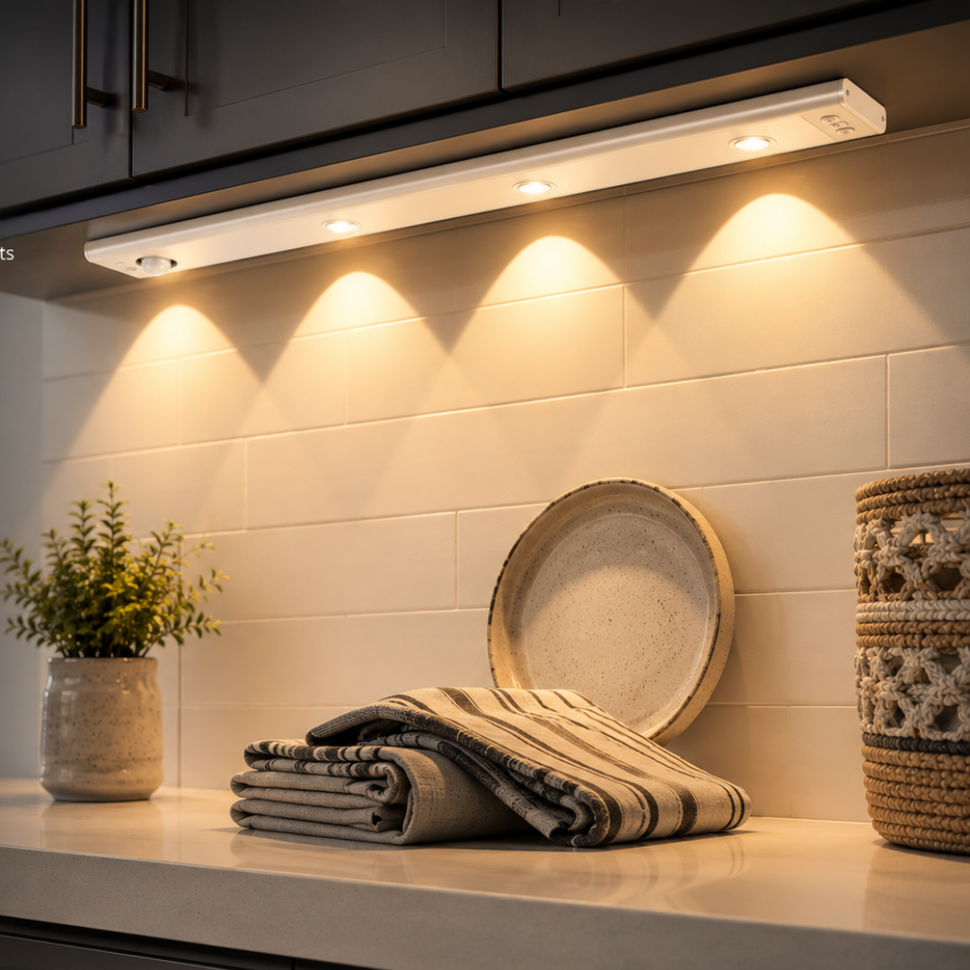 Alyvisun LED Skåpbelysning 60 cm – Rörelsesensor & Magnetisk