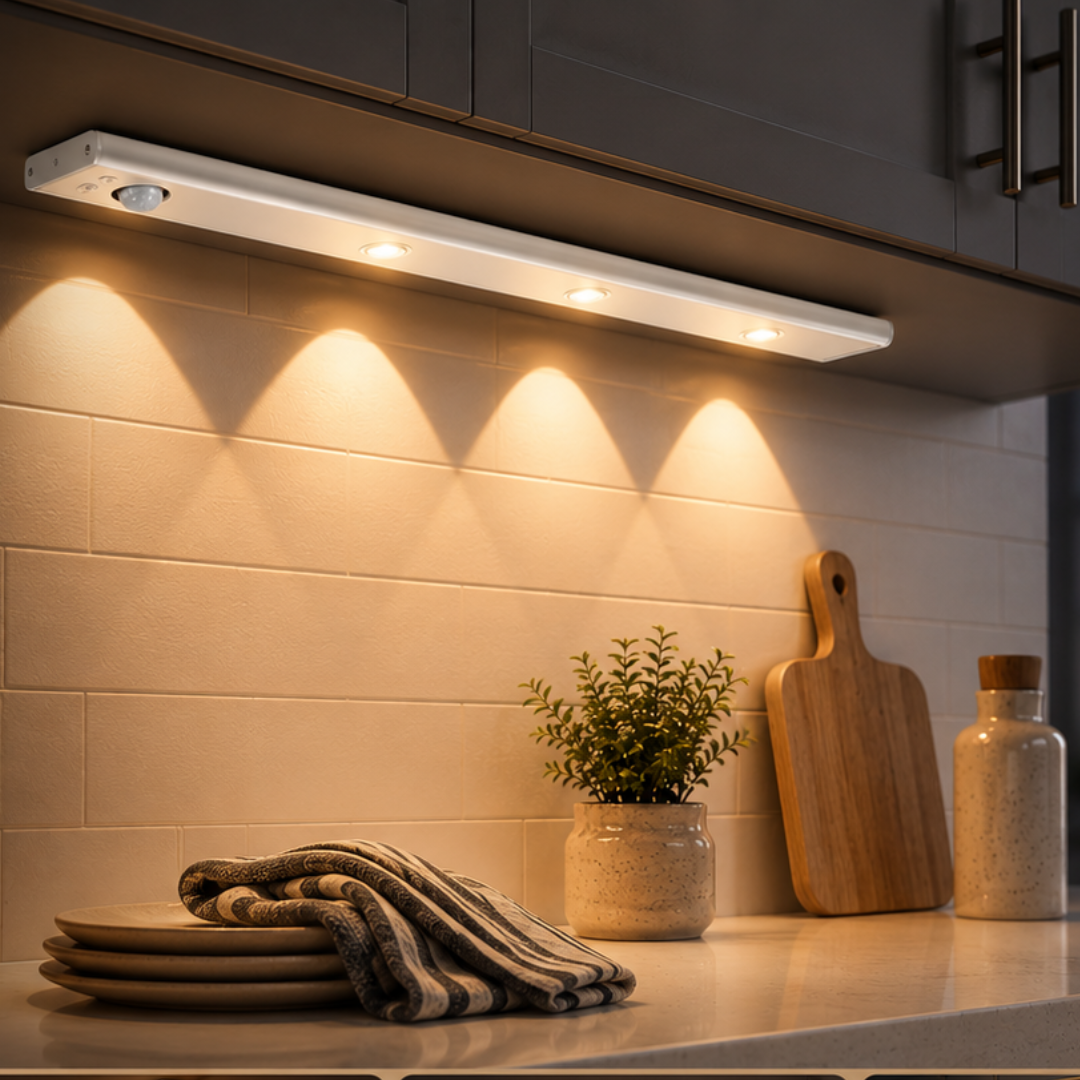 Alyvisun LED Skåpbelysning 60 cm – Rörelsesensor & Magnetisk