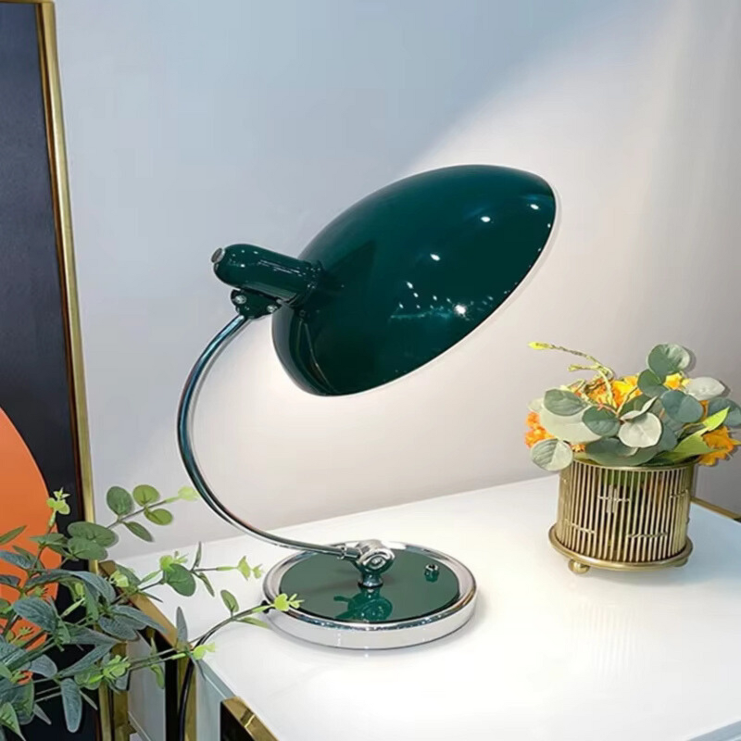 Skandinavisk minimalistisk skrivbordslampa med justerbar böjd Arm bild 8