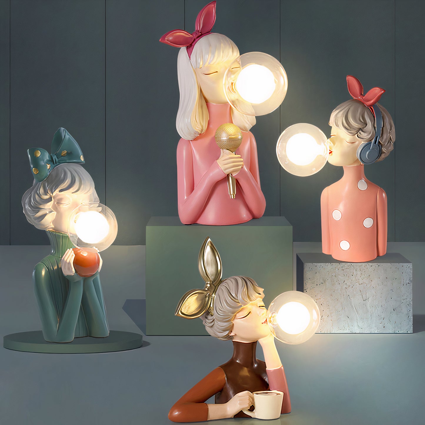Skandinavisk modern bordslampa bild 2