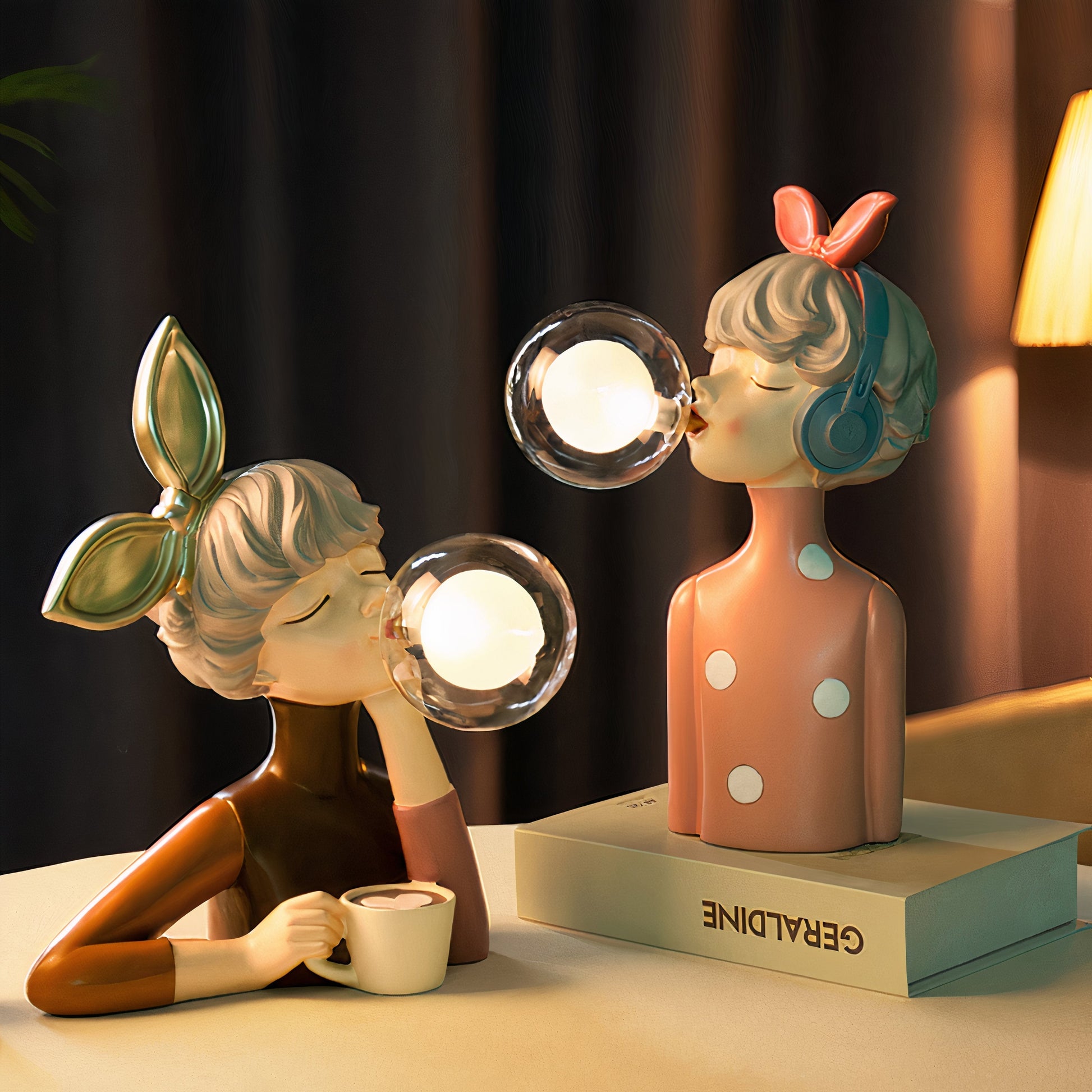 Skandinavisk modern bordslampa bild 3