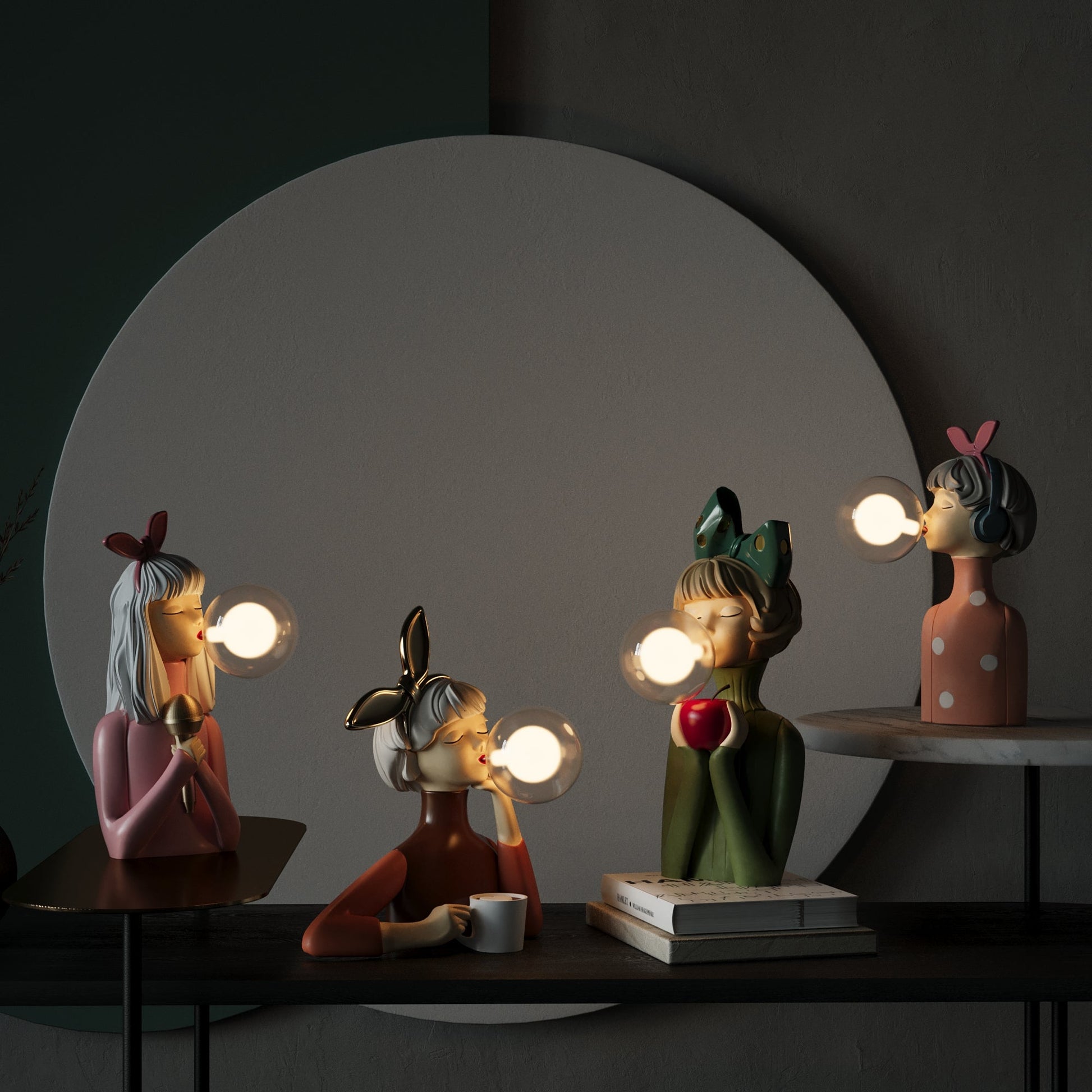 Skandinavisk modern bordslampa bild 5