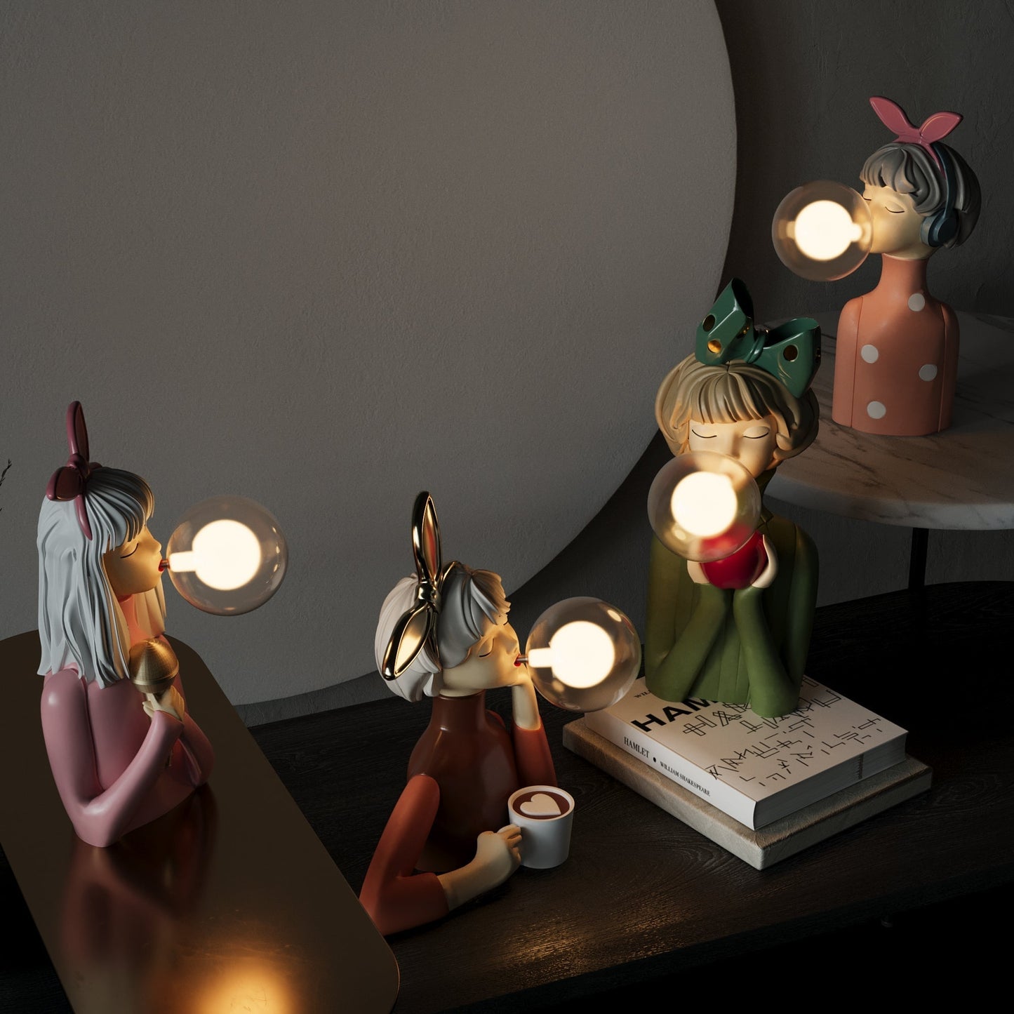 Skandinavisk modern bordslampa bild 6