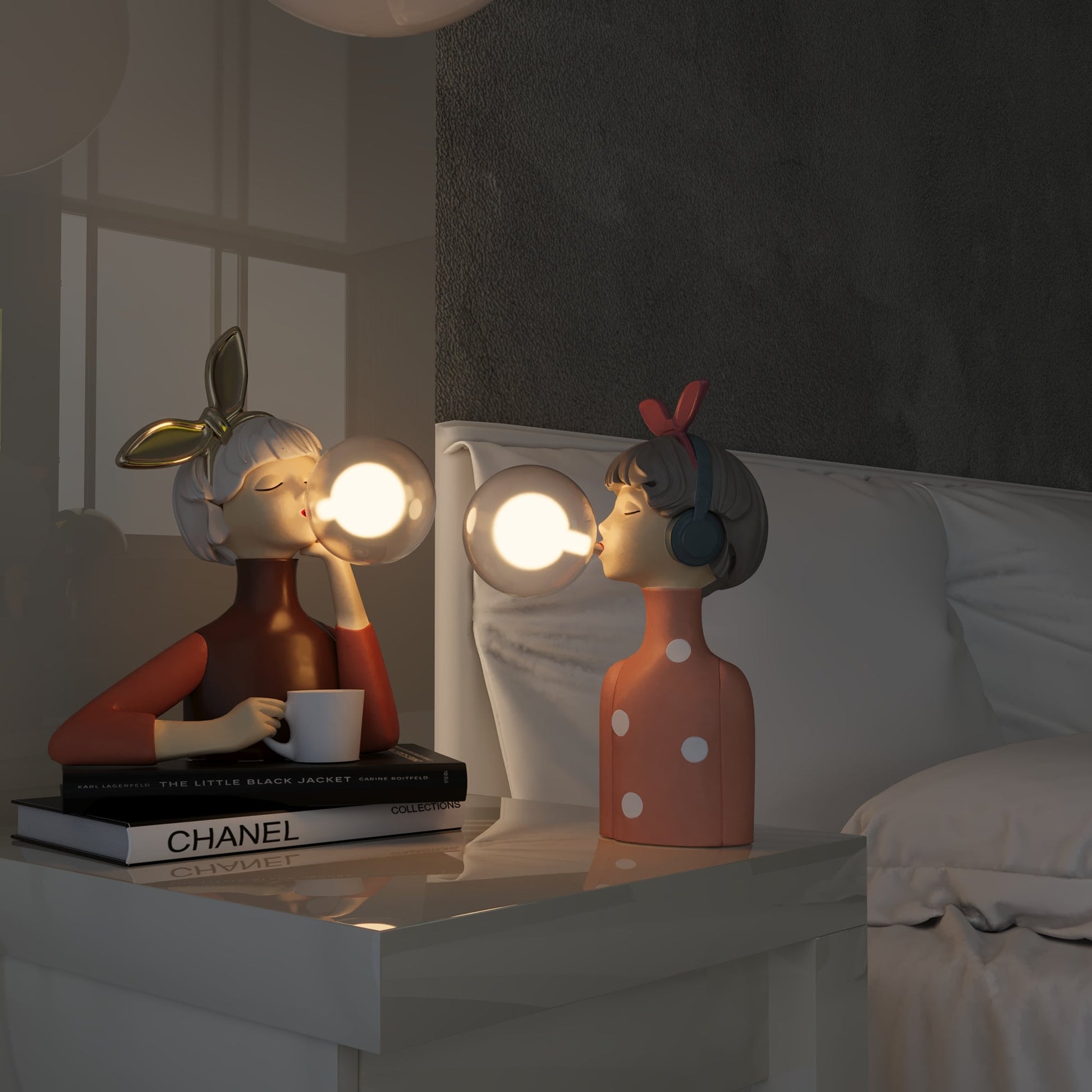 Skandinavisk modern bordslampa bild 8