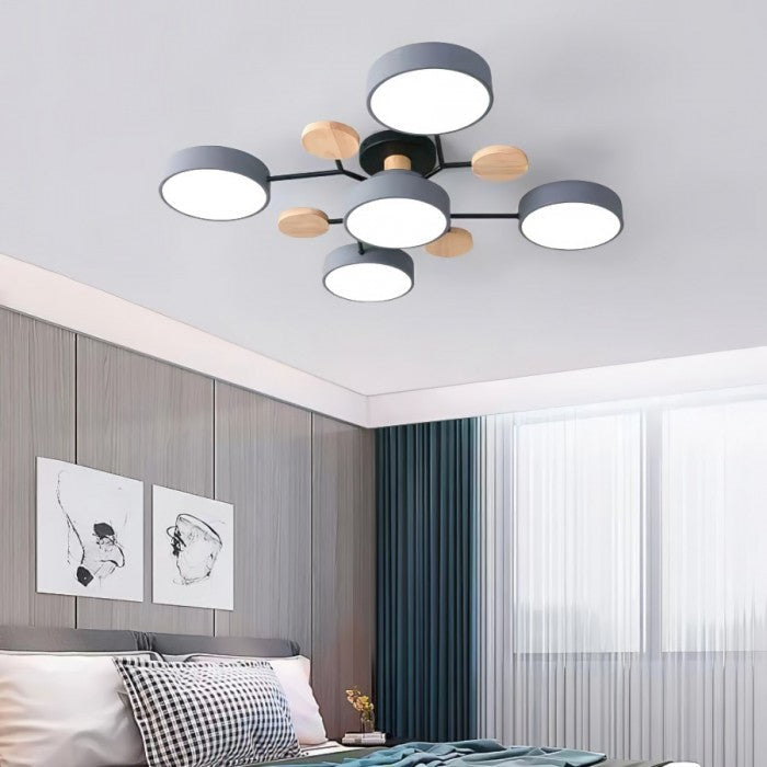Rund LED-taklampa i mid-century modern stil bild 11