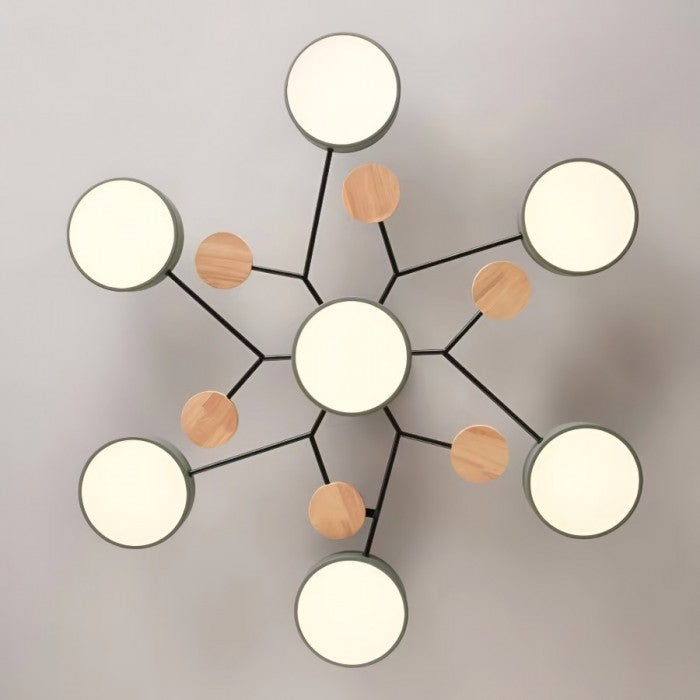 Rund LED-taklampa i mid-century modern stil bild 12