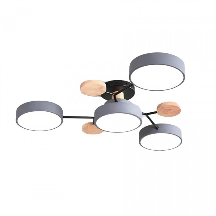 Rund LED-taklampa i mid-century modern stil bild 15