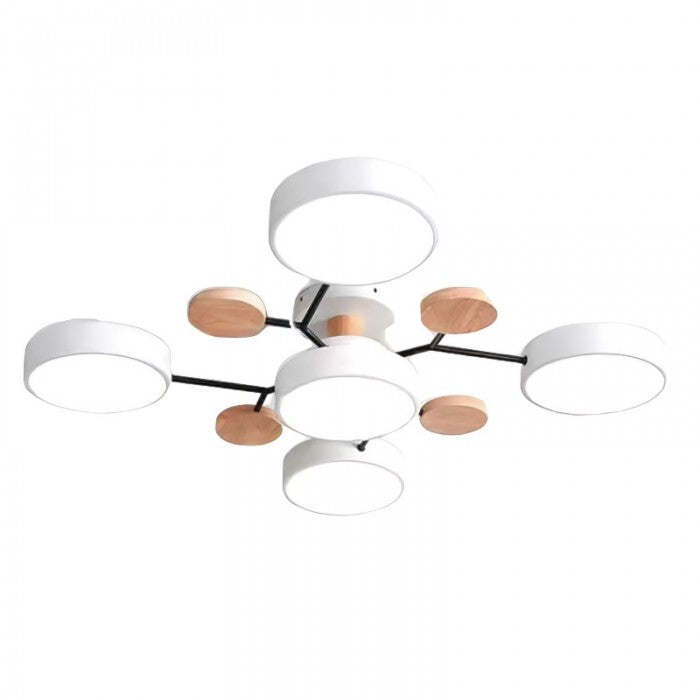 Rund LED-taklampa i mid-century modern stil bild 17