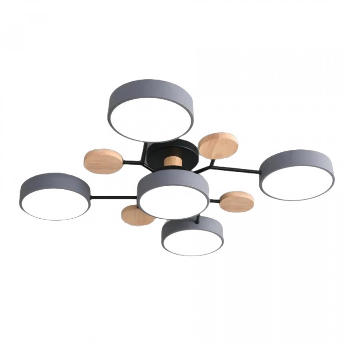 Rund LED-taklampa i mid-century modern stil bild 18