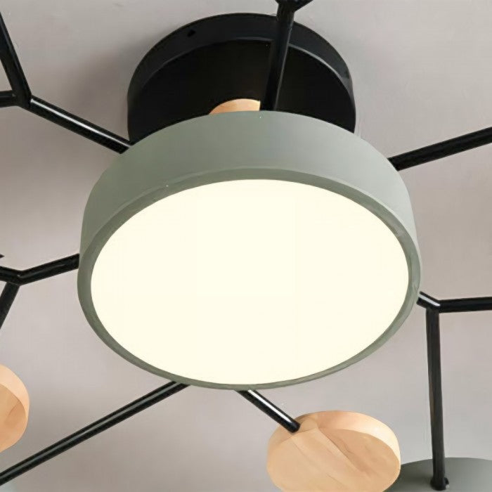 Rund LED-taklampa i mid-century modern stil bild 2