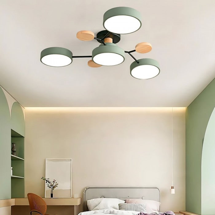 Rund LED-taklampa i mid-century modern stil bild 8