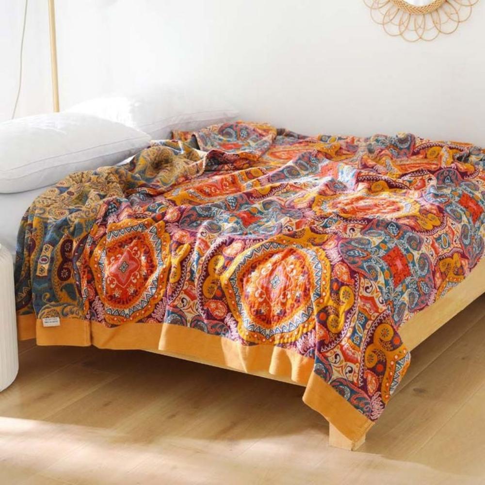 Dekorativ boho vändbar pläd bild 2