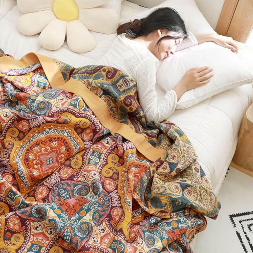 Dekorativ boho vändbar pläd bild 3