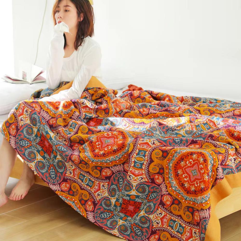 Dekorativ boho vändbar pläd bild 7
