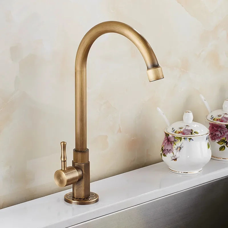 Retro kök Faucet med Gooseneck bild 1