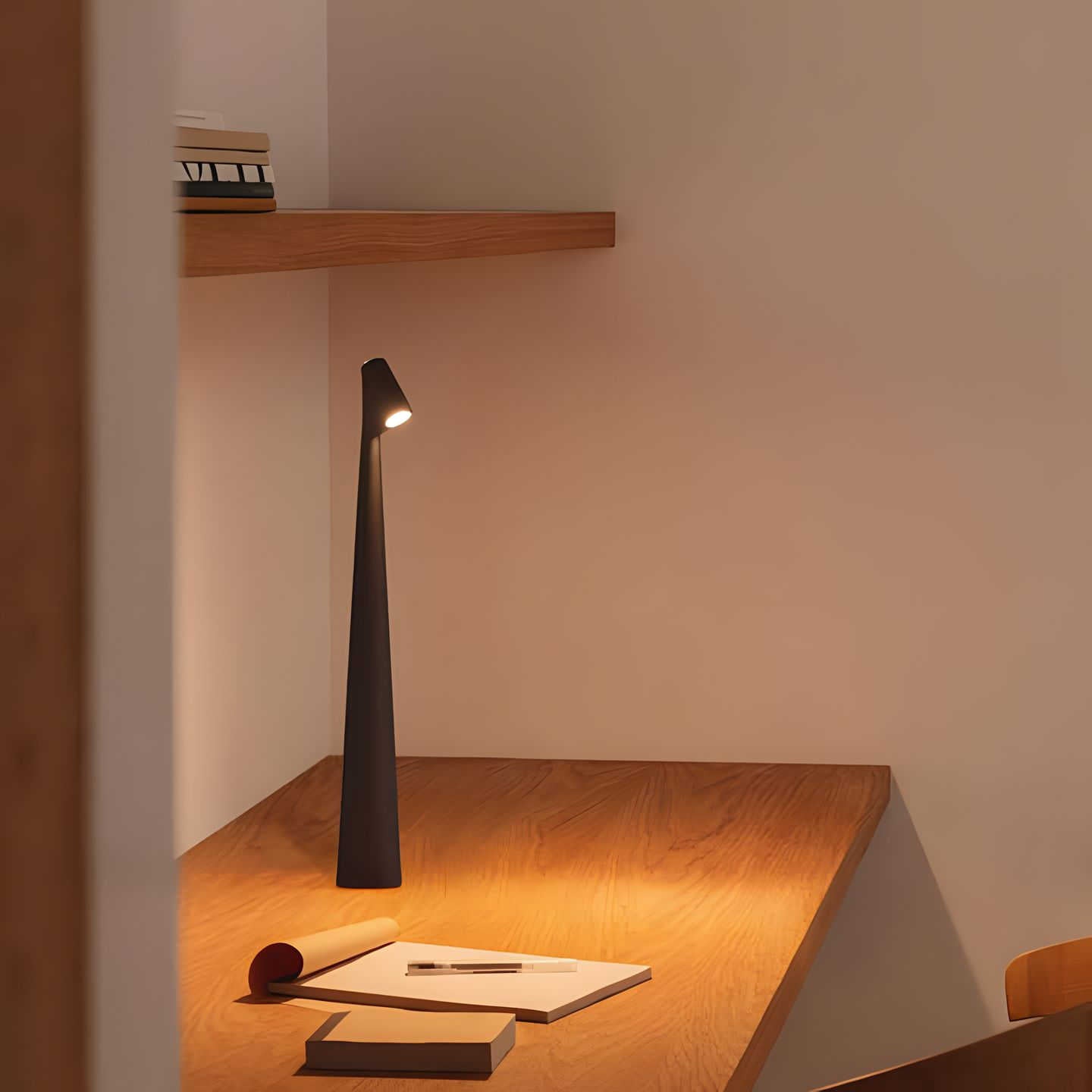 Minimalistisk LED uppladdningsbar bordslampa bild 2